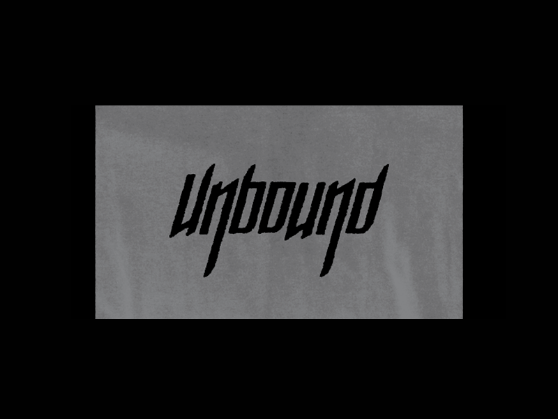 Unbound typography font clothing unbound