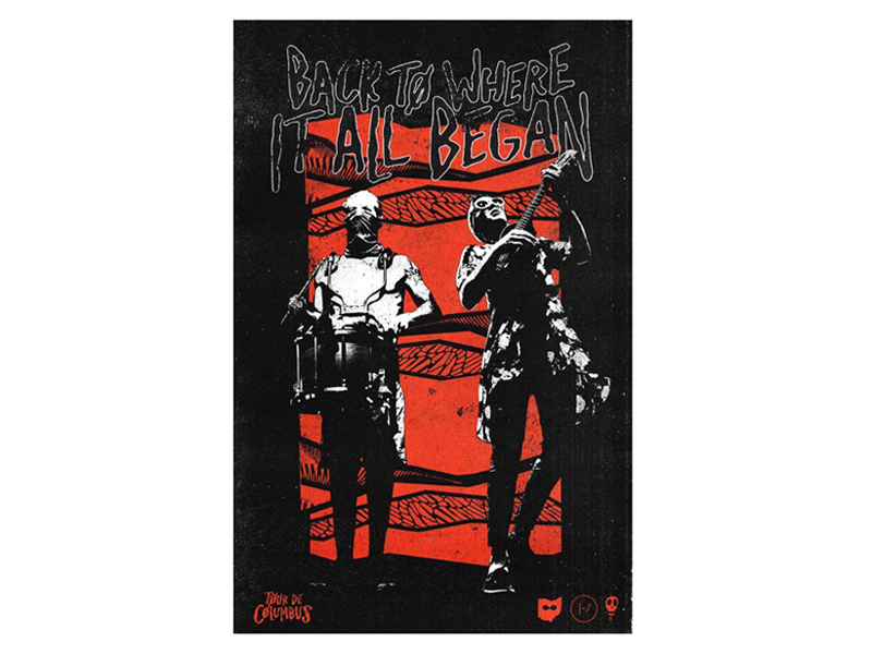Artøpia Poster artopia columbus clique band red skeleton pilots one twenty