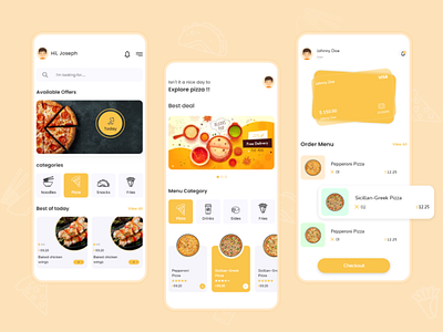 Food Order App app app design branding checkout design food app food order app graphic design icon illustration ui uiux user interface user research ux visual design web design