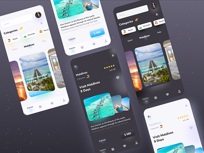 Travel App UI app appdesign travelapp travelling app uidesign uiux userexperience userinterface uxdesign webdesign