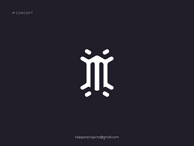 M Concept brand branding design graphic design illustration logo logo maker monogram logo motion graphics ui