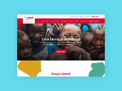 Amref - Health Africa africa color design graphic design health red ui ux web web site