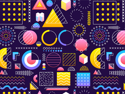 Black Memphis Vector Background designs, themes, templates and downloadable  graphic elements on Dribbble