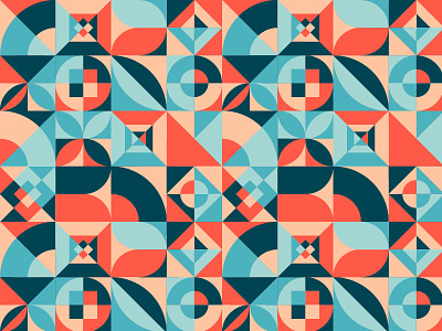 Retro Bauhaus Pattern background bauhaus circle design geometric illustration pattern polygonal retro seamless shape square texture tile triangle vector