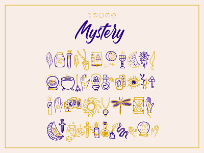 Mystery doodle elements doodle halloween hand drawn illustration magic magical moon mystery mystic objects sketch star taro trick or treat vector witch witchcraft