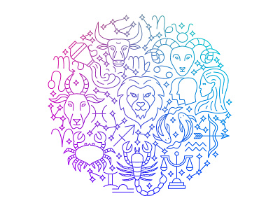 Zodiac Horoscope aquaris aries cancer constellation gemini horoscope illustration leo libra line line art outline pisces sagittarius scorpio scorpius taurus vector virgo zodiac