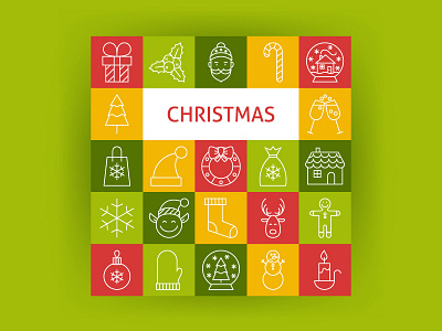 Christmas Line Art Icons