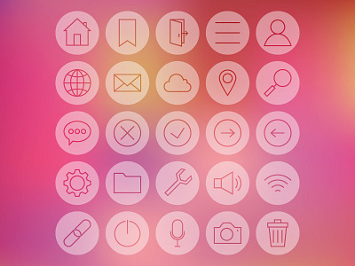 Universal Web And Mobile Ui Line Icons Set