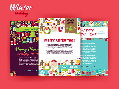 Merry Christmas Vector Poster brochure christmas flyer greeting card invitation merry new year poster santa claus vector winter xmas