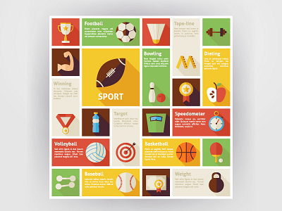Sport Competition Flat Infographics basketball competition dieting fitness flat football game healthy lifestyle infographic soccer sport vector
