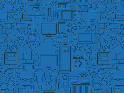 Internet of Things Line Seamless Pattern