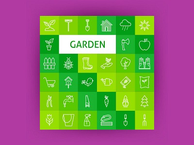 Garden Line Art Icons