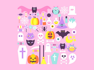 Trendy Style Halloween cemetery halloween happy halloween hipster holiday october party pastel pumpkin scary trendy trick ot treat