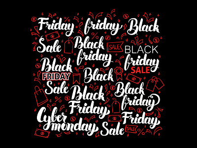 Black Friday Lettering black black friday calligraphy cyber cyber monday discount friday lettering monday sale shopping vector