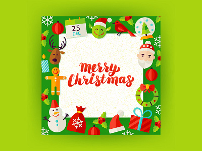 Merry Christmas Postcard calligraphy christmas christmas tree greeting lettering merry merry christmas santa claus snowman vector winter xmas