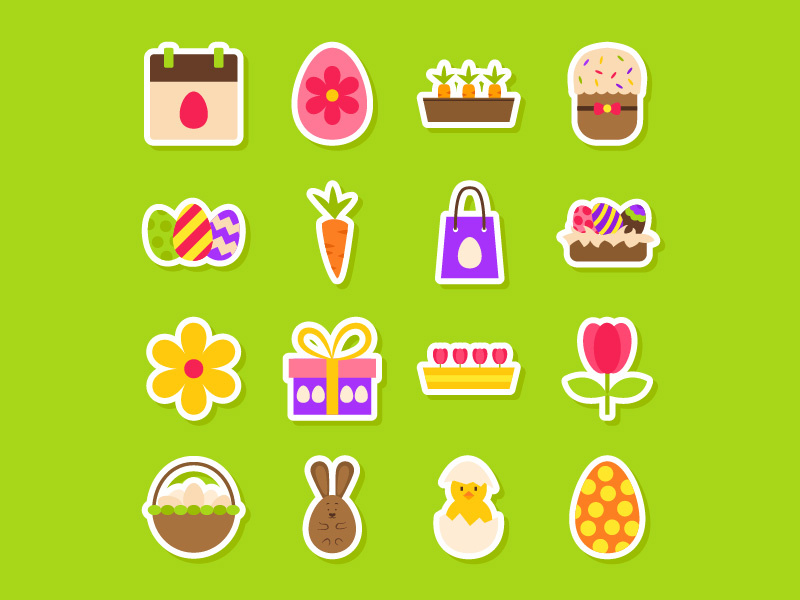 Easter Stickers by Ganna Sereda (Anna_leni) on Dribbble
