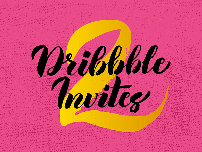 Dribbble Invite x2 available dribbble dribbble invite giveaway illustration invitation invite invites pink vector