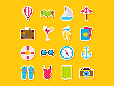 Summer Travel Stickers