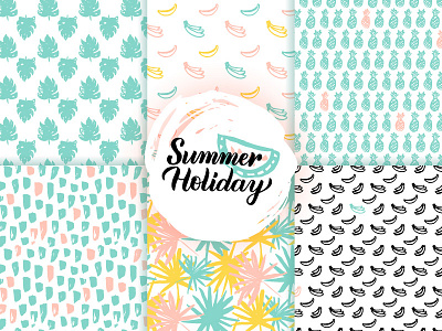 Trendy Summer Seamless Patterns