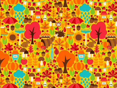 Autumn Seamless Pattern autumn background fall harvest leaf nature pattern seamless seasonal texture tile vector