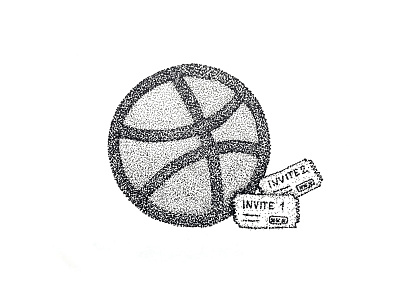 Dribbble Invite x2 available dotwork drawing dribbble dribbble invite giveaway invitation invite invites