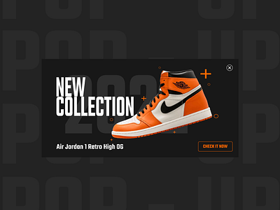 Pop-Up air jordan dailyui graphic design overlay pop up sneakers ui ux