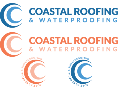 Coastal Roofing Logo branding logo simple design two tone logo