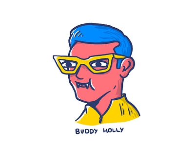 buddy holly character illustration ipad pro ipadpro music procreate procreate art procreateapp
