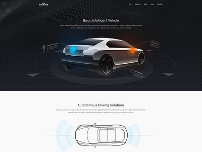 Baidu Intelligent Vehicle - Landing Page