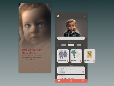 A Baby Care App 3d animation app baby baby care branding design graphic design illustration logo motion graphics redesign ui ux vector