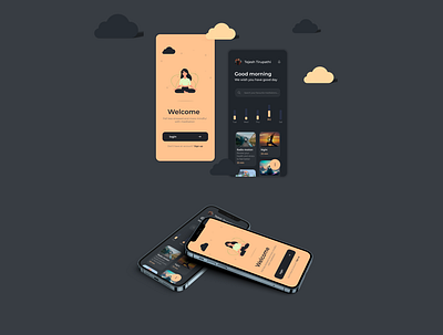 A Yoga App app branding design graphic design illustration logo redesign ui ux vector