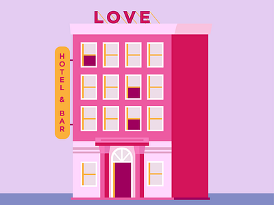 LOVE; Hotel & Bar bar design graphic hotel illustration love vector