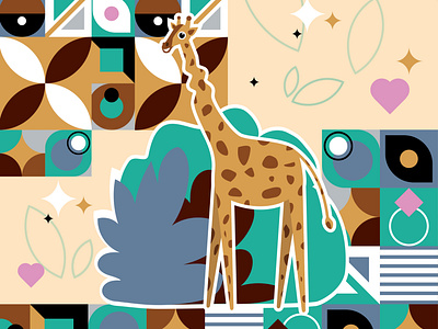 Giraffe with pattern