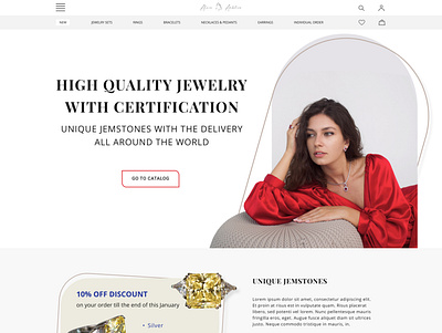 Jewelry Shop branding design ecommerce figma graphic design jewelry photoshoot typography ui uiux