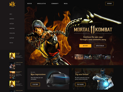 Mortal Kombat design fight figma game graphic design illustration mortal combat typography ui uiux