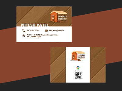 Business card for Timber Mart branding business card graphic design logo qr code