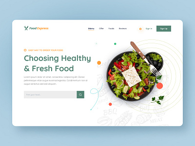 Restaurant Food Express Landing page agency awesome design cool design design food food delivery landing page food landing page food website herosection landing page restaurant food landing page restaurant landing page restaurant website ui user interface