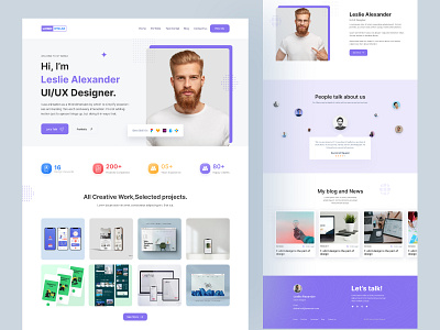 UI UX Designer Personal Portfolio Landing Page 1 agency templete 3 banking app awesome landing page landing page personal website personalportfoliowebsite personalwebsite portfolio product design ui ux