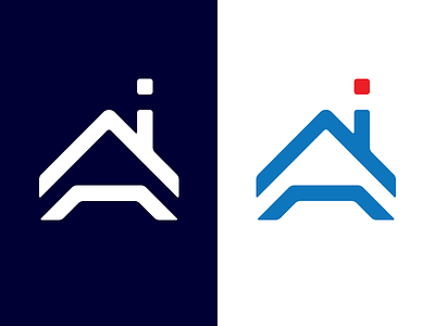 Ai House | Real estate logo a brand branding design estate home house letter logo real