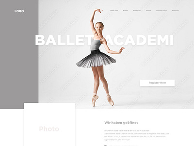 UI Web Design For Ballet Academi uiui uiuiux ux web web design