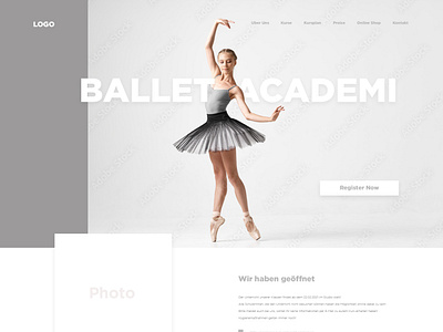 UI Web Design For Ballet Academi