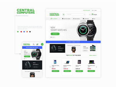 Central computers redesign e commerce ecommerce online shop online store shop store