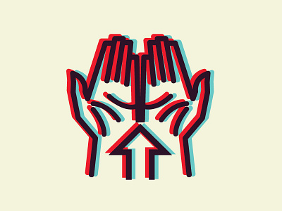 Giving Hands 3d fingers hands icon icon design logo logo design thicklines