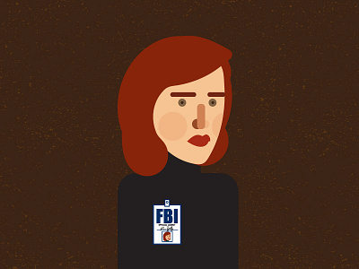 Dana Scully dana scully flat design flat illustration illustration xfiles