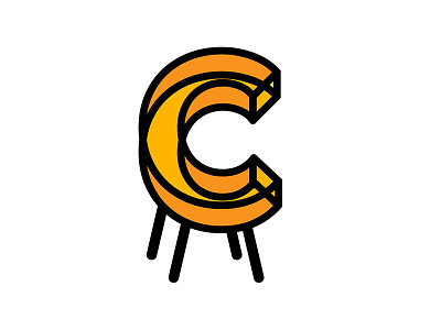 C is for Chair 36daysoftype alphabet c chair icon icon design iconography letters logo logo design typography
