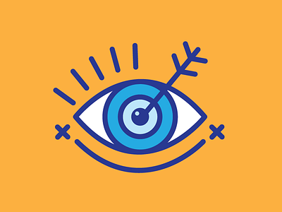 Bulls Eye! arrow bullseye eye iconography illustration logo vector vector pack icon
