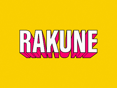Rakune 3d type comic comic art comic book comic type edm retro type typography