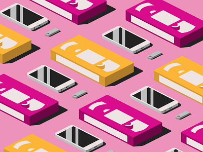 VHS Pattern clean design illustration iphone pattern patterns phone vhs