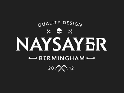 Naysayer Badge brand branding clean dark design graphic graphicdesign handdrawn logo logotype