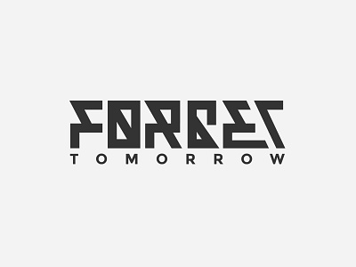 Forget Tomorrow band brand branding clean design graphic graphicdesign hourglass logo vector